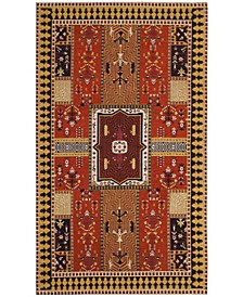 Classic Vintage Orange and Gold 2'3" x 8' Runner Area Rug