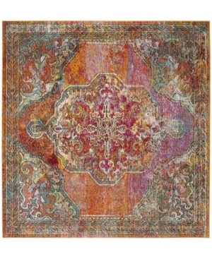 Safavieh Crystal Orange and Light Blue 7' x 7' Square Area Rug