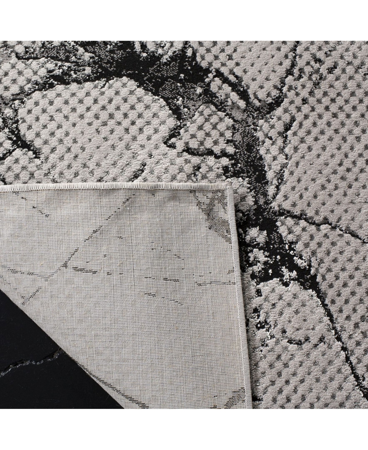 Safavieh Lurex Gray and Black 8' x 10' Area Rug - Gray