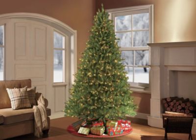 Puleo International 10 Ft. Pre-Lit Franklin Fir Artificial Christmas ...