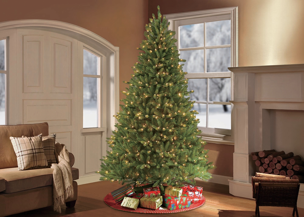 Puleo 10FT Pre-Lit Franklin Fir Artificial Christmas Tree