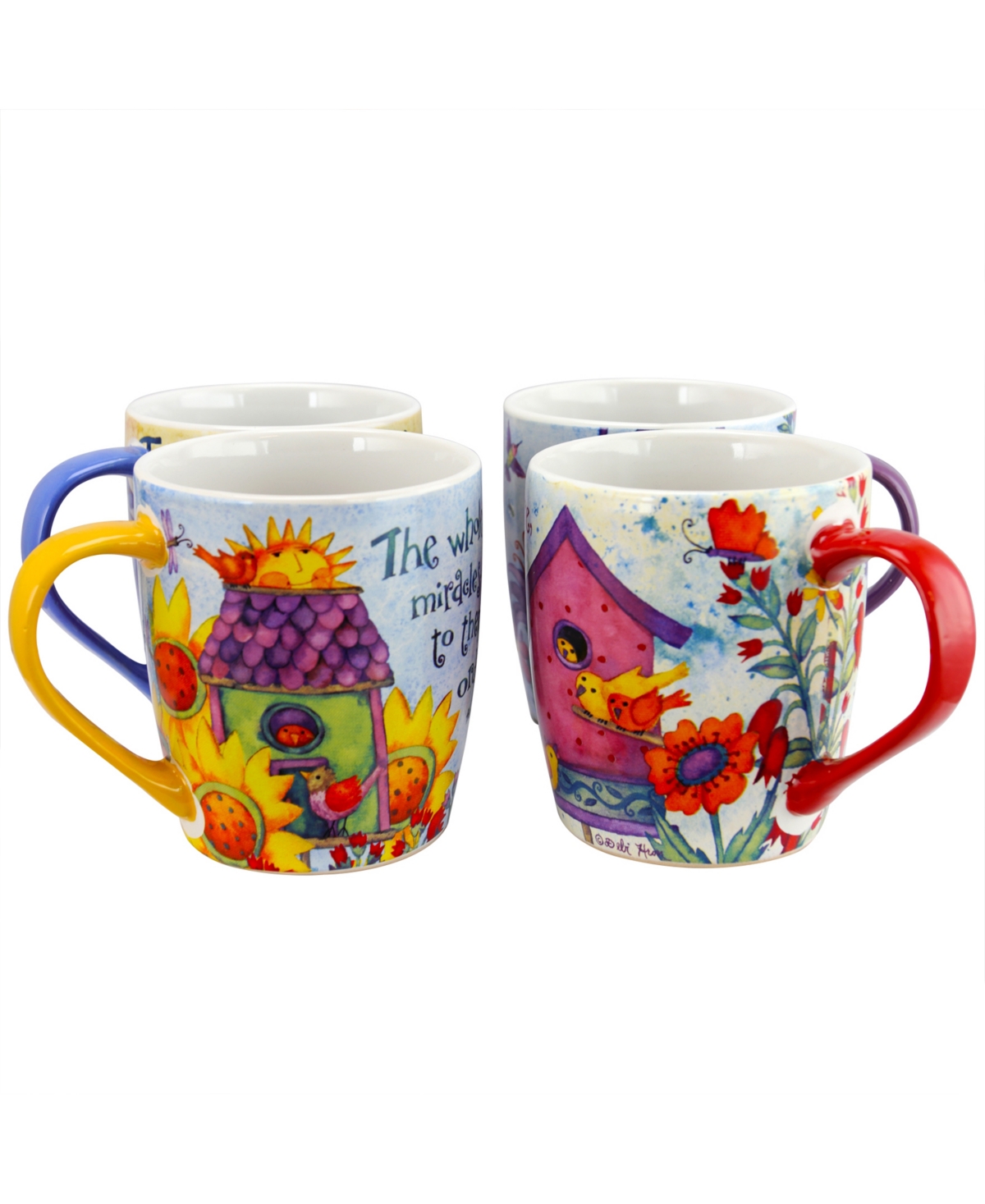 UPC 085081459886 product image for Birdhouse Floral 18 Ounce Mug | upcitemdb.com