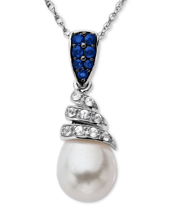 Macy s Sterling Silver Necklace Cultured Freshwater Pearl White