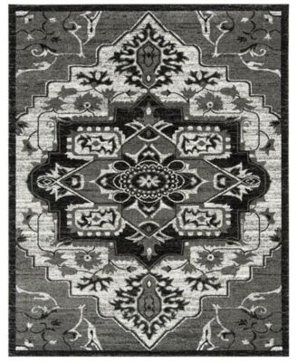 Vintage Hamadan VTH221 Light Gray and Gray 8' x 10' Area Rug