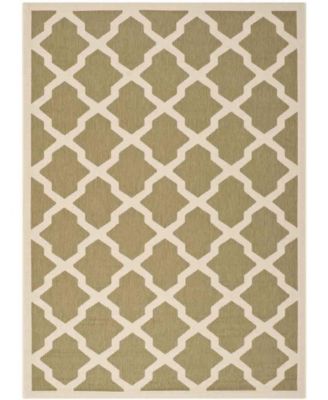 Courtyard CY6903 Green and Beige 5'3" x 7'7" Sisal Weave Outdoor Area Rug