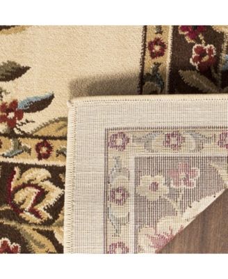 Lyndhurst LNH557 Ivory and Brown 5'3" x 7'6" Area Rug