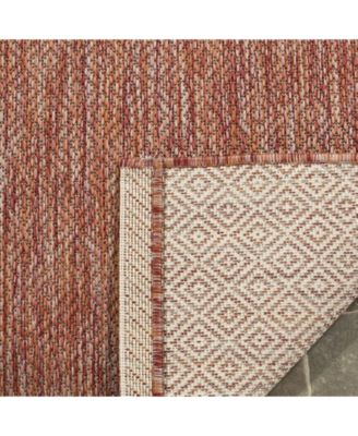 Courtyard CY8520 Red 5'3" x 7'7" Sisal Weave Outdoor Area Rug