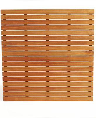 teak bathroom mat