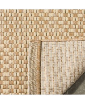 Courtyard CY8653 Natural and Cream 5'3" x 7'7" Sisal Weave Outdoor Area Rug