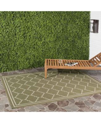 Courtyard CY6889 Green and Beige 5'3" x 7'7" Sisal Weave Outdoor Area Rug