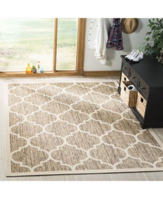 Courtyard CY6914 Brown and Bone 5'3" x 7'7" Outdoor Area Rug