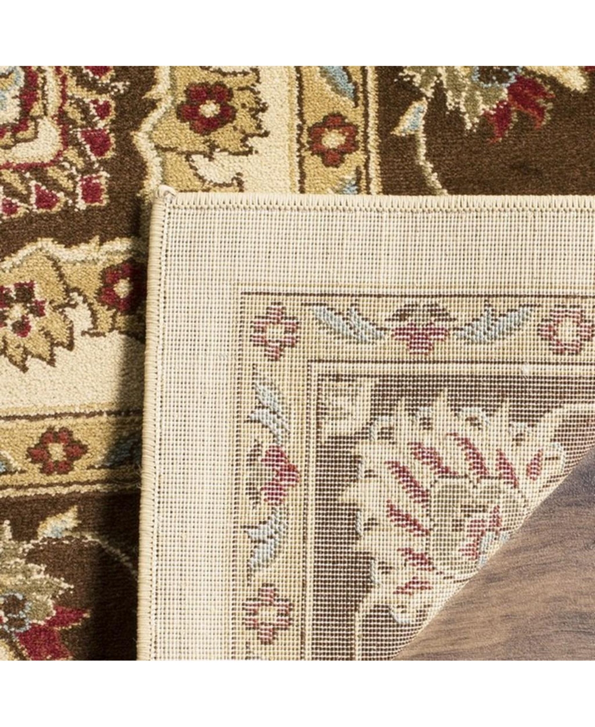 Safavieh Lyndhurst LNH555 Ivory and Brown 5'3" x 7'6" Area Rug