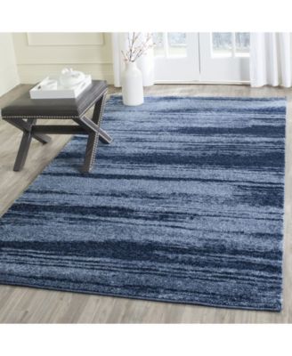 Retro RET2693 Light Blue and Blue 5' x 8' Area Rug