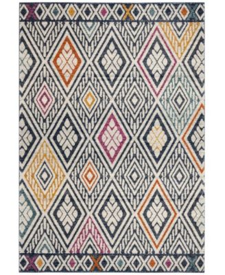 Evoke EVK286 Navy and Ivory 5'1" x 7'6" Area Rug