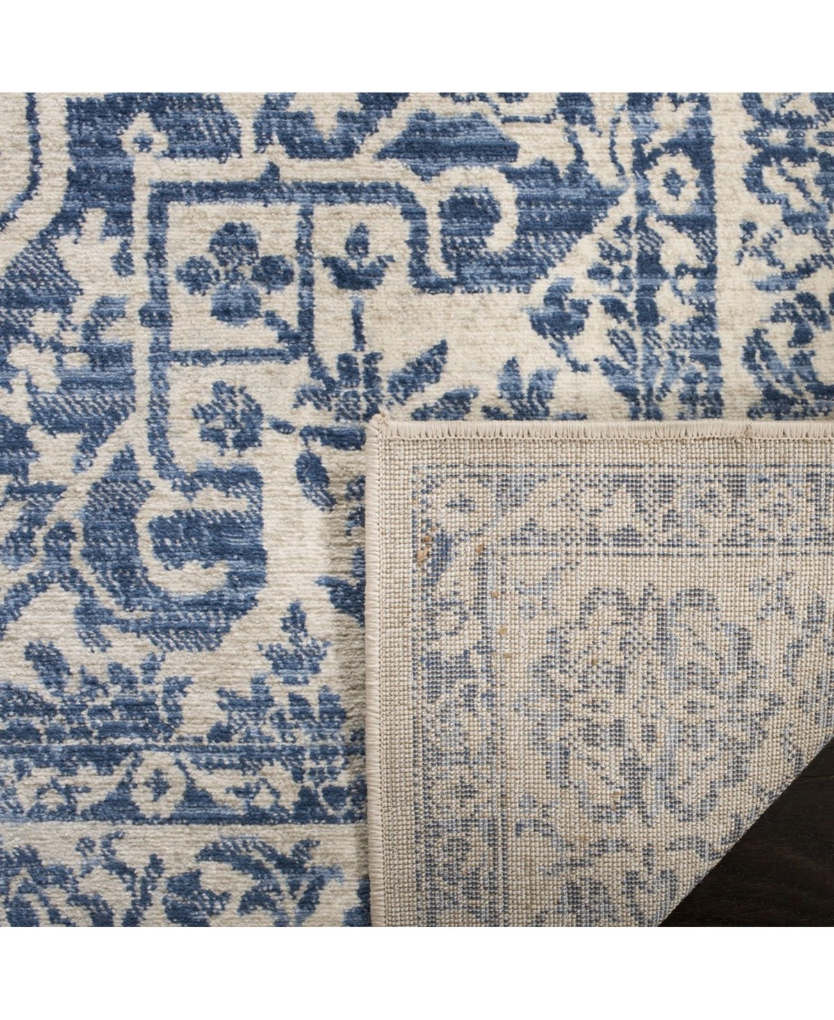 Safavieh Brentwood BNT832and Light Gray Area Rug - Navy