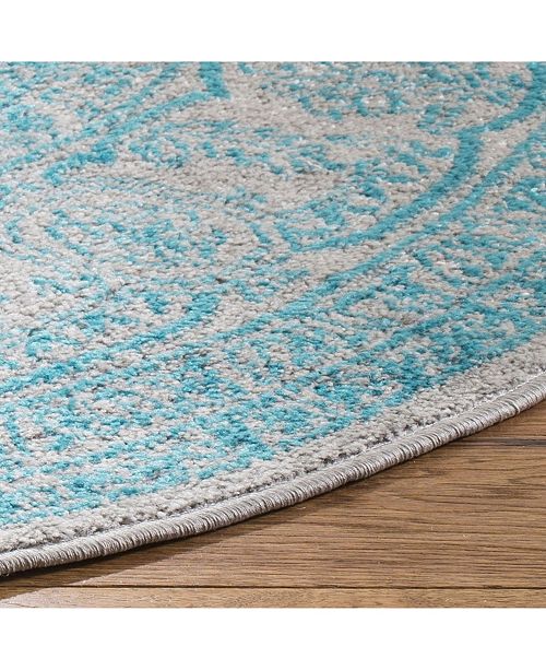 Safavieh Adirondack Light Gray and Teal 6' x 6' Round Area ... (500 x 613 Pixel)