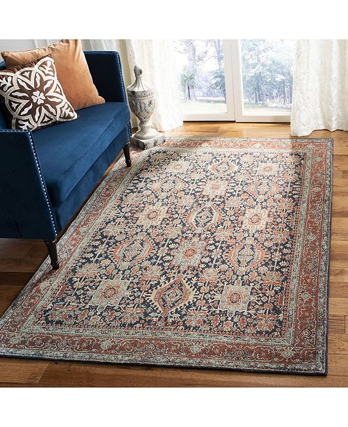 Safavieh Classic Vintage Navy And Rust 5 X 8 Area Rug Reviews Rugs Macy S