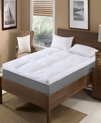 California King Feather Mattress Topper - St. James Home: Duck Featherbed, 233 Thread Count, Cotton Cover