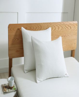 Cooling Knit Bed Pillow with Nano Feather Fill and Removable Cover Jumbo