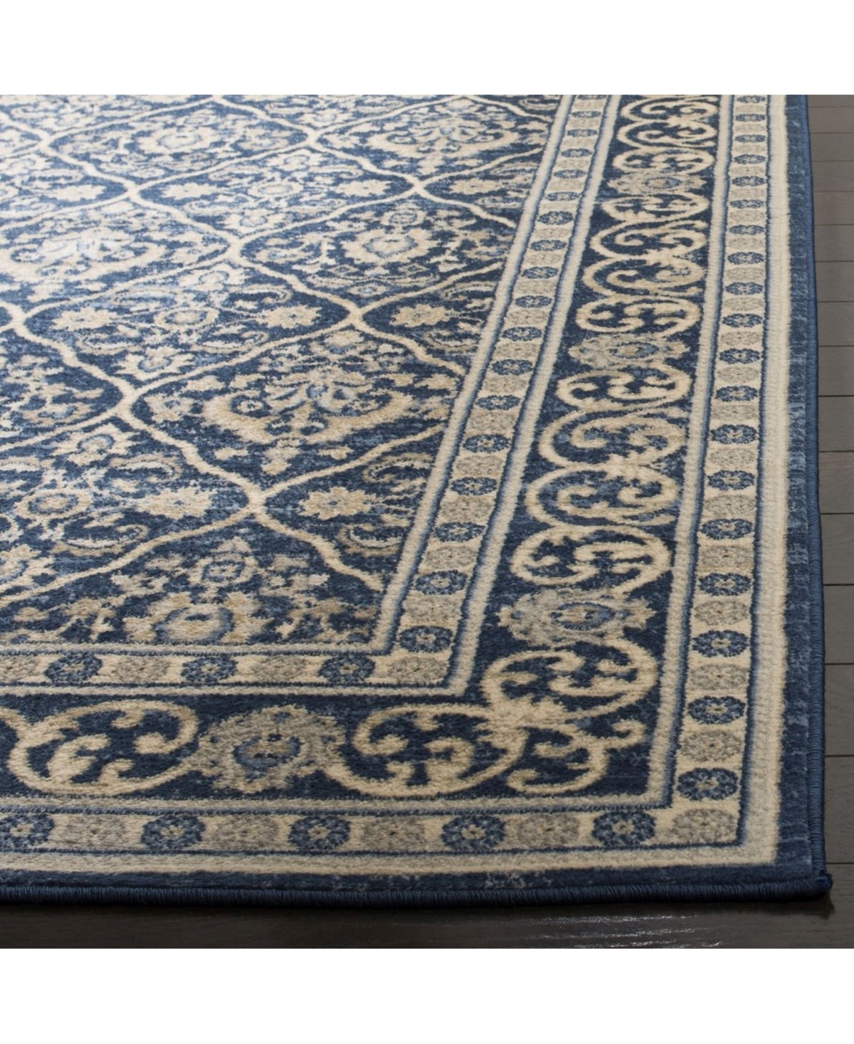 Safavieh Brentwood BNT870and Light Gray Sisal Weave Area Rug - Navy