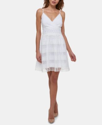 guess lace fit and flare dress