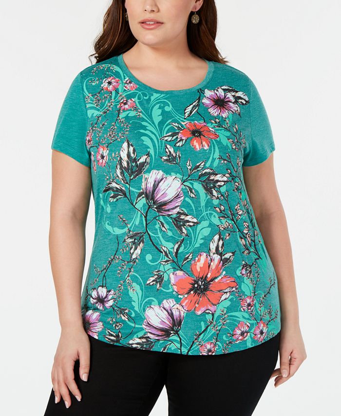 Style & Co Plus Size Graphic TShirt, Created for Macy's Macy's