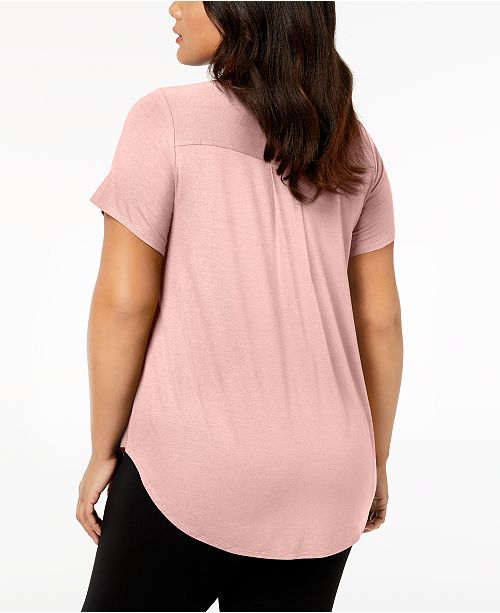 Alfani Plus Size High-Low T-Shirt - Tops - Plus Sizes - Macy's