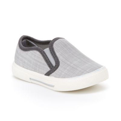 boys white slip ons