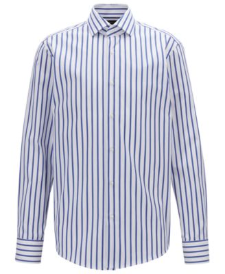 Hugo Boss - Men's Gordon Striped Regular-Fit Cotton Shirt