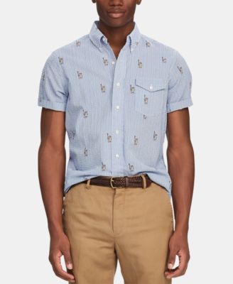 ralph lauren men's seersucker shirt