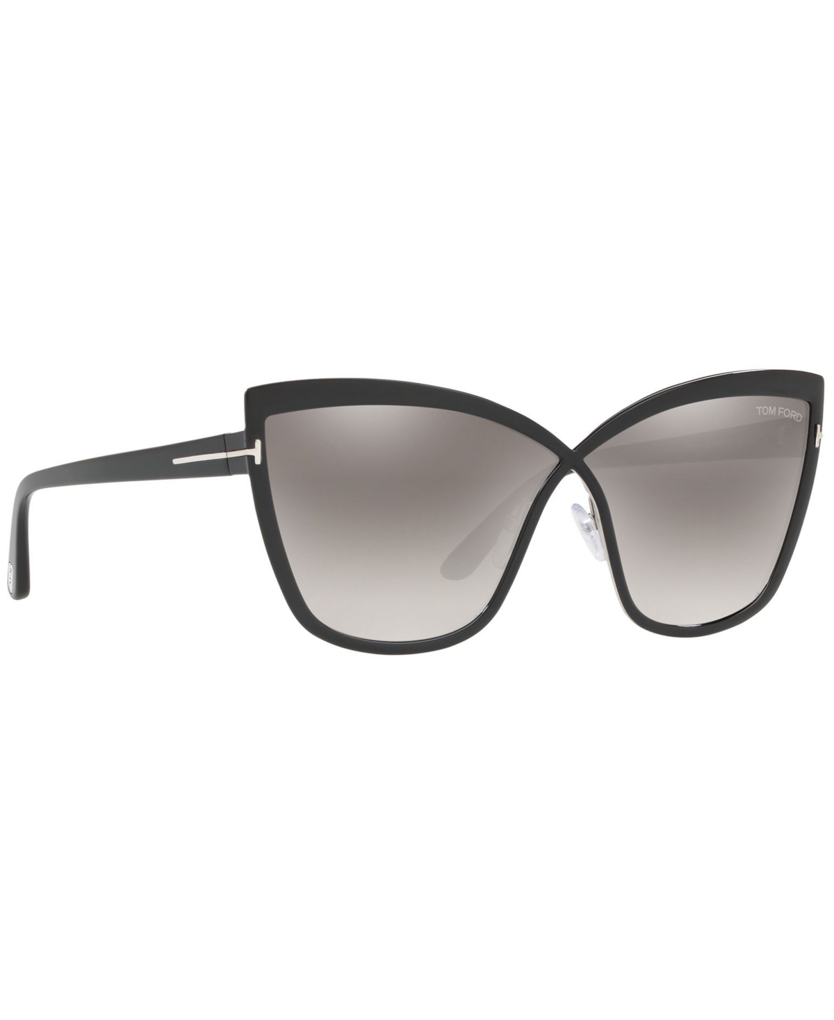 Shop Tom Ford Sunglasses, Ft0715 68 In Black Shiny,grey Mirror