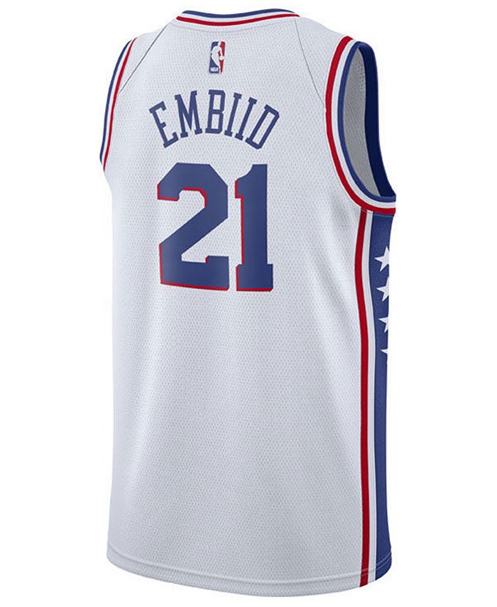 Nike Men's Joel Embiid Philadelphia 76ers Association Swingman Jersey ...