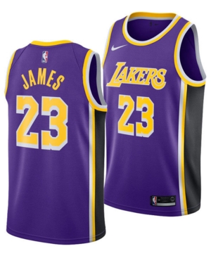 Nike Men S Lebron James Los Angeles Lakers Statement Swingman Jersey Sportspyder