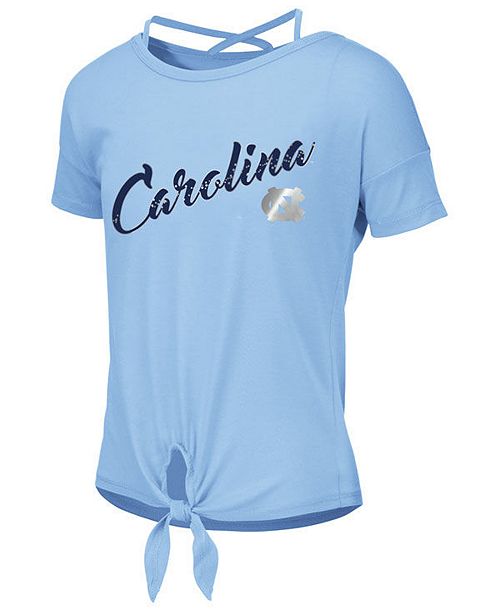 Colosseum Big Girls North Carolina Tar Heels Tie Front Ballerina T