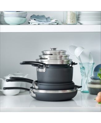 Levels 11-Pc. Stackable Ceramic Nonstick Cookware Set