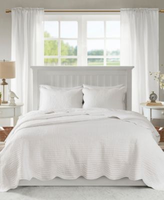 Tuscany Reversible Scalloped Edge 3-Pc. Quilt Set, Full/Queen