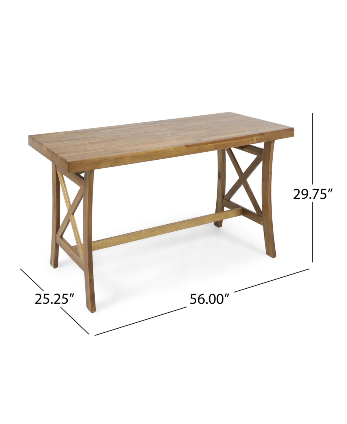 Shop Noble House Tuomo Traditional Acacia Wood Desk In No Color