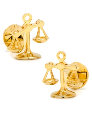 Cufflinks, Inc Moving Parts Scales Of Justice Cufflinks In Gold