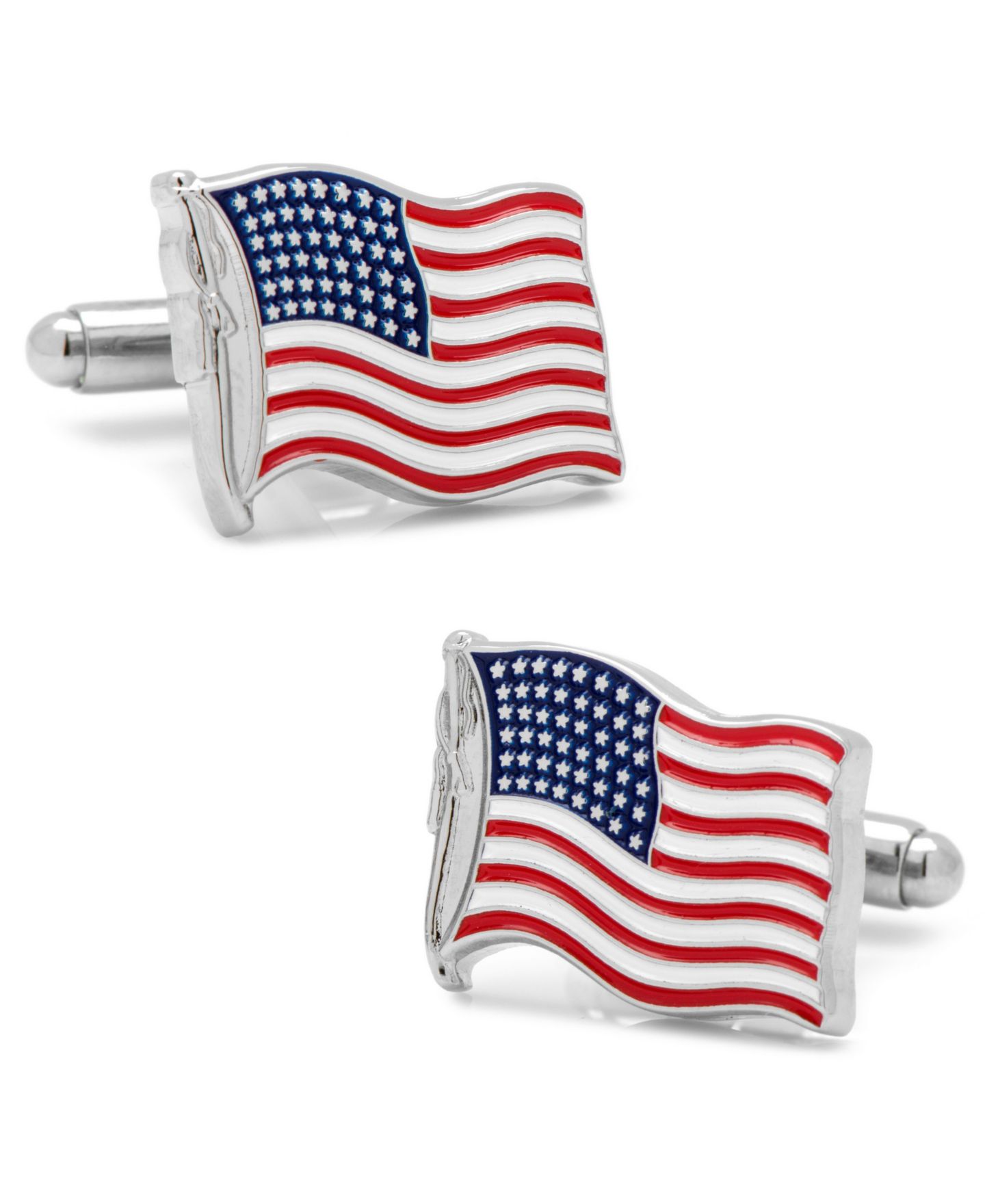 Мужские запонки Cufflinks Inc. Waving American Flag Cufflinks — фото 1