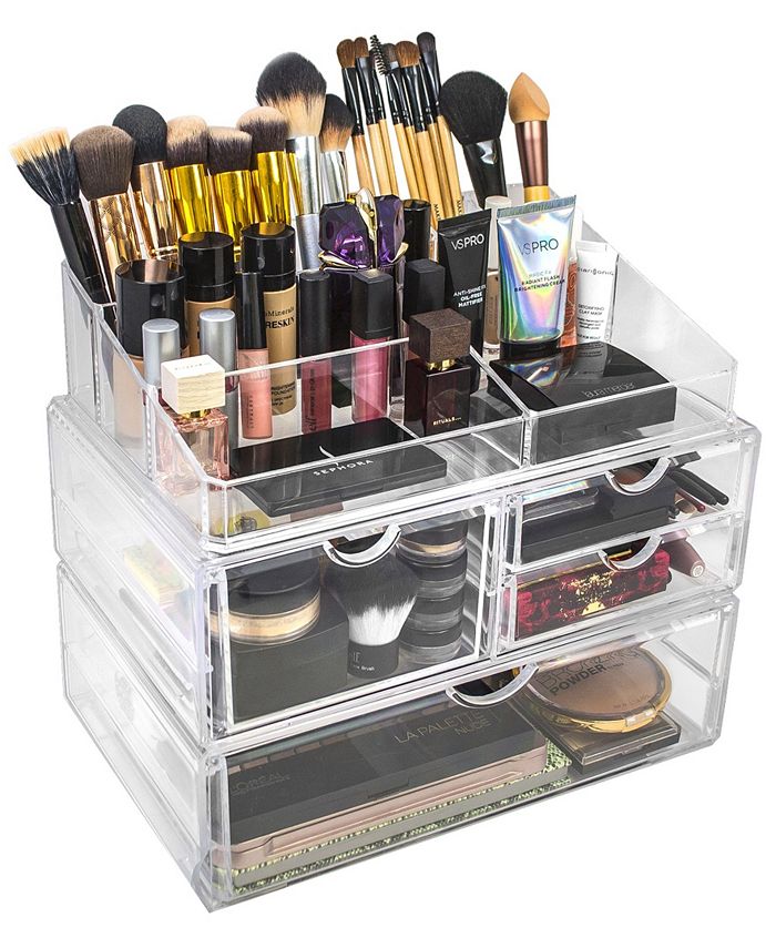Sorbus Cosmetics Makeup and Jewelry Storage Case Display Sets - Style 1 ...
