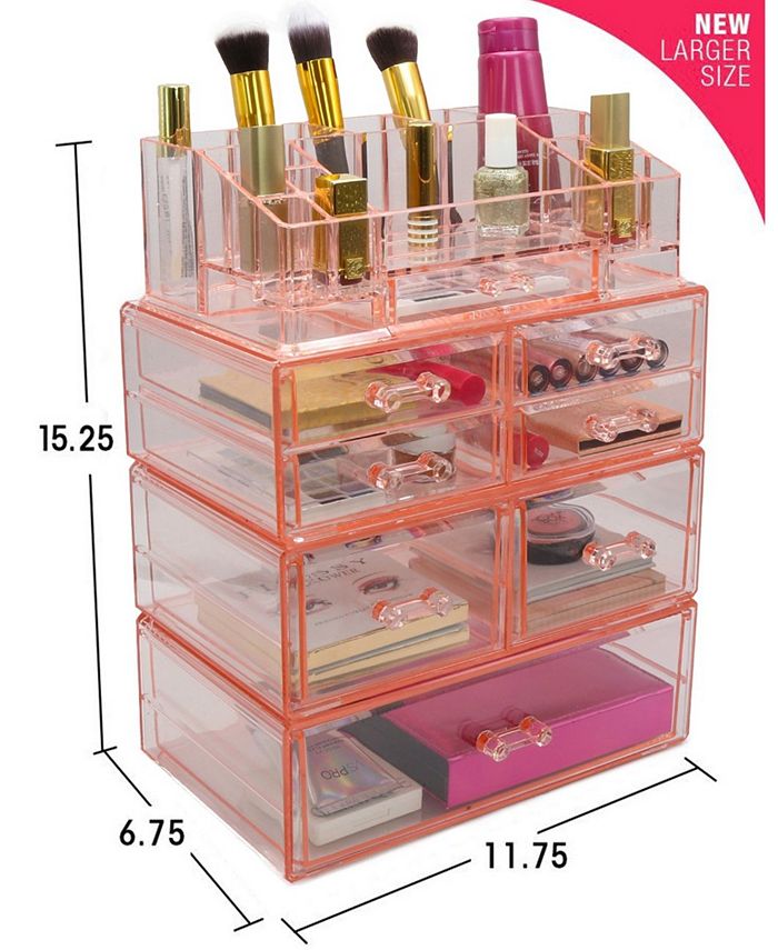 Sorbus Cosmetics Makeup and Jewelry Storage Case Large Display Sets