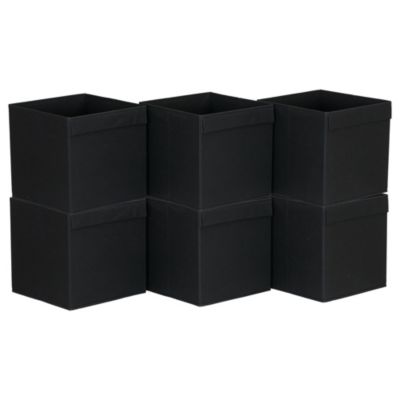 Household Essentials - Set of 6 Lip Pull Collapsible Fabric Cube