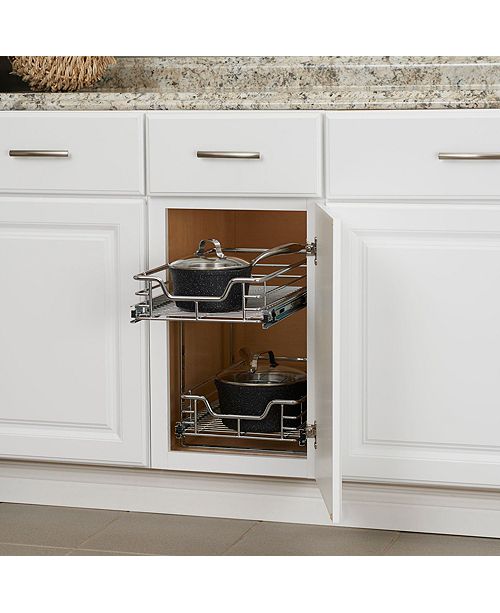 Household Essentials Glidez Dual Slide 2 Tier Sliding Cabinet