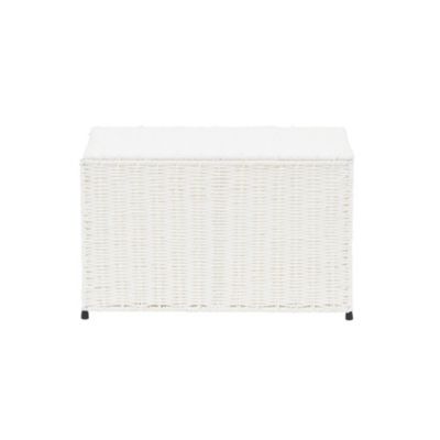 Small Wicker storage Chest, White 