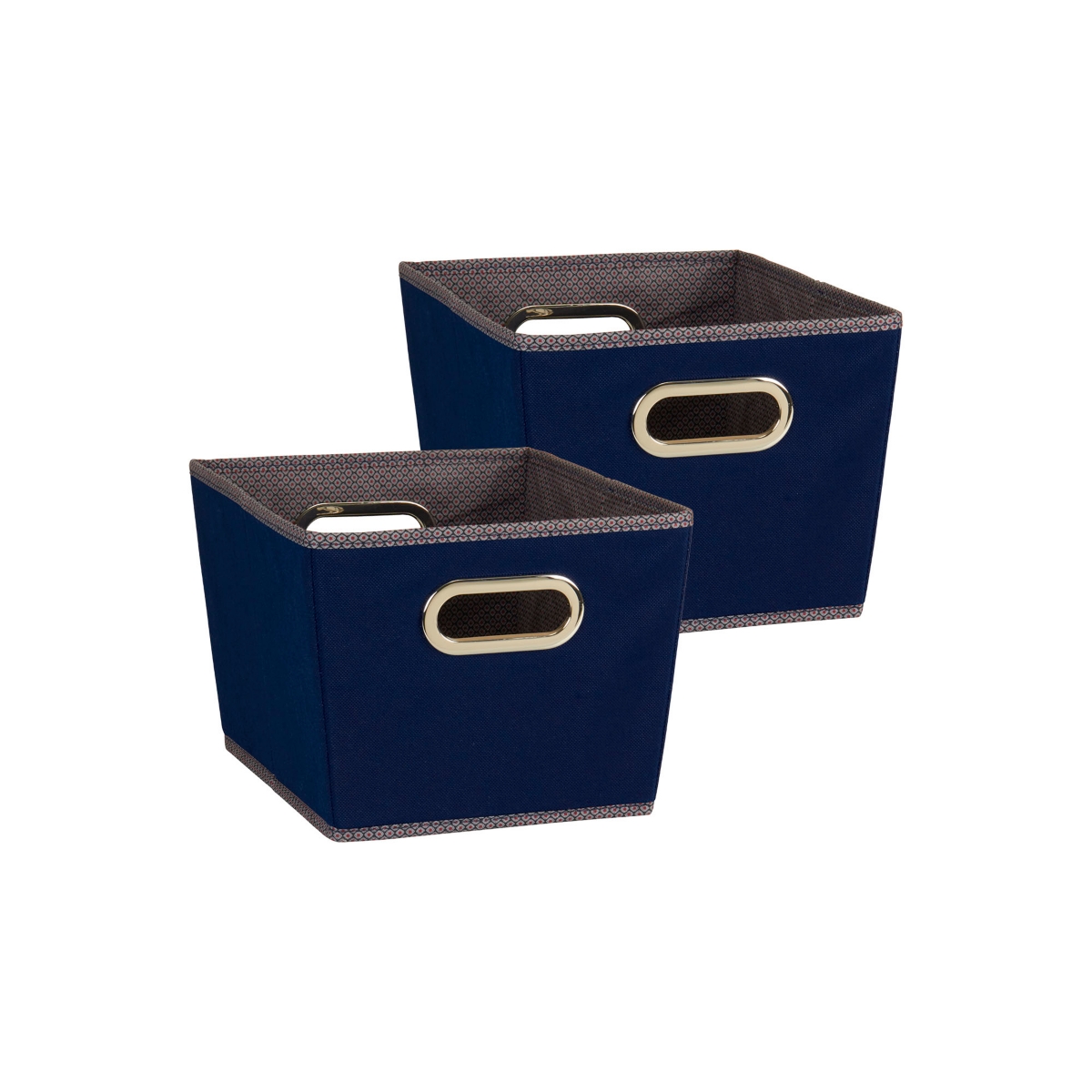 Set of 2 Small Tapered Bins - Navy