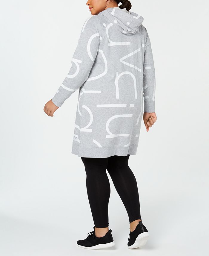 Calvin Klein Plus Size Logo Hoodie Dress - Macy's