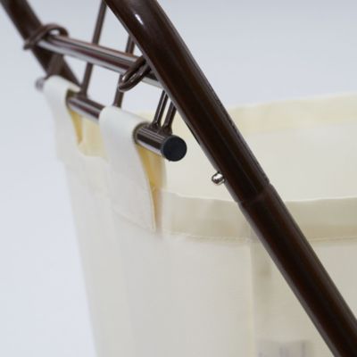 Antique Bronze Rolling Laundry Hamper