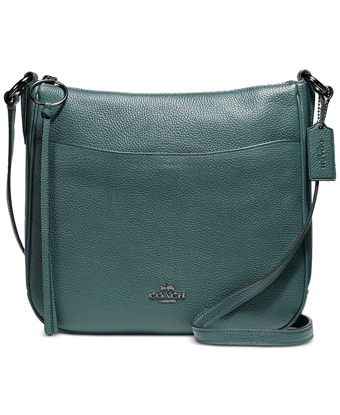 COACH Chaise Crossbody in Polished Pebble Leather & Reviews - Handbags &  Accessories - Macy's