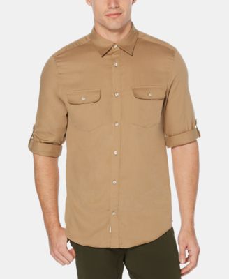 Perry Ellis - Men's Regular-Fit Safari Shirt