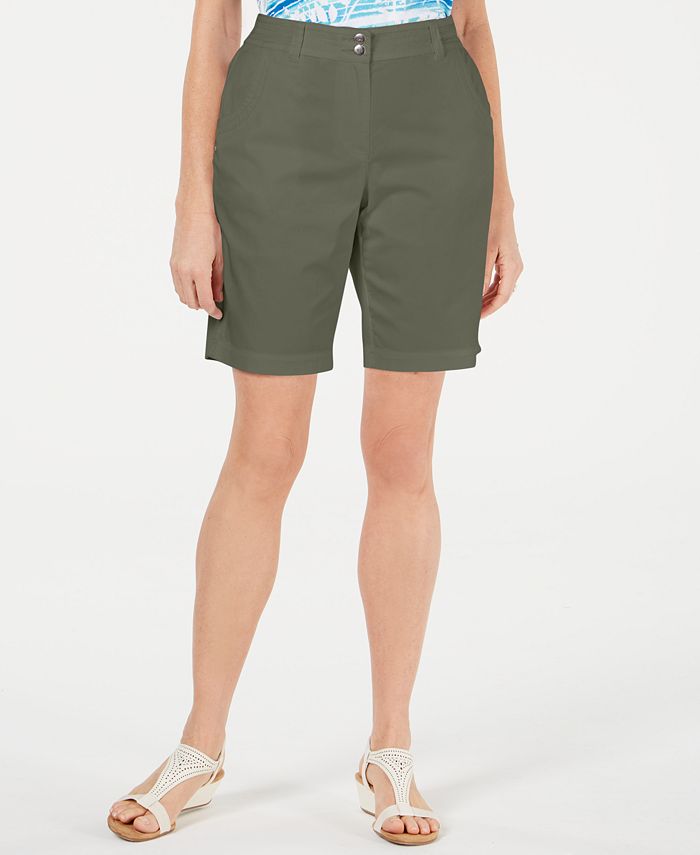 Karen Scott Curved Pocket Shorts, Created for Macy's - Macy's